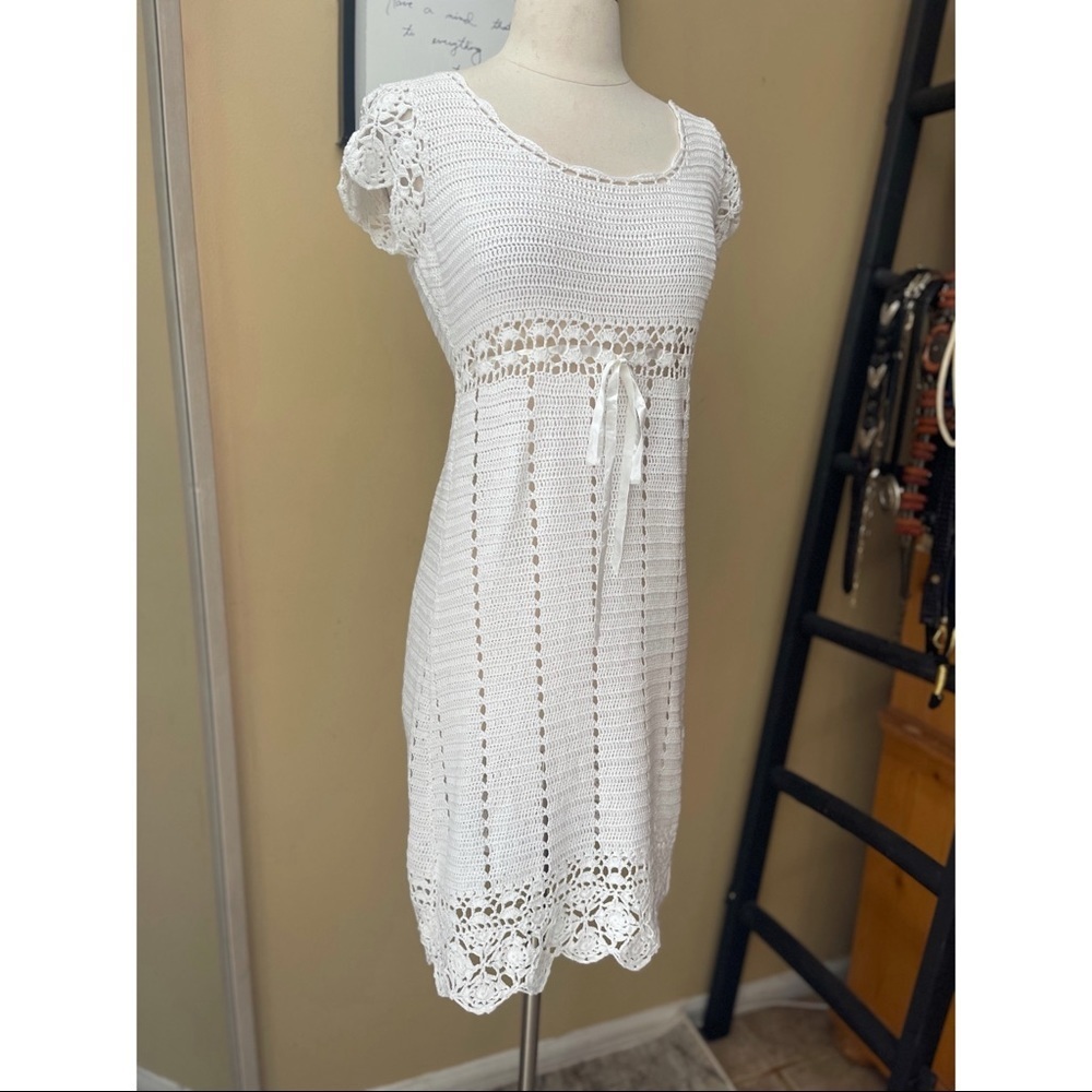 LILLY PULITZER white crochet dress sz S